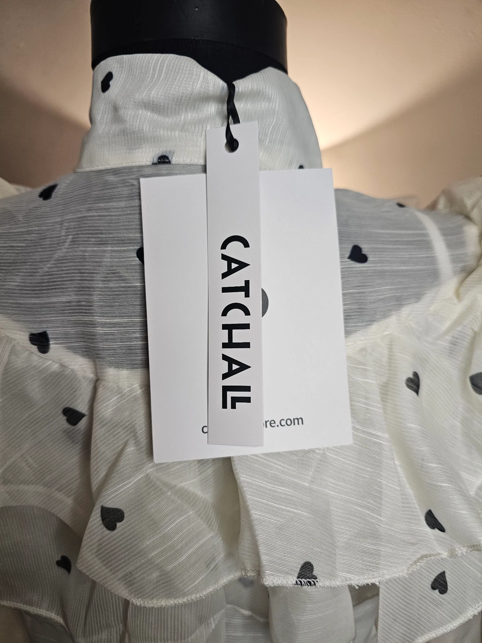 Catchall blouse skirt set with heart print ruffles new – photo 3